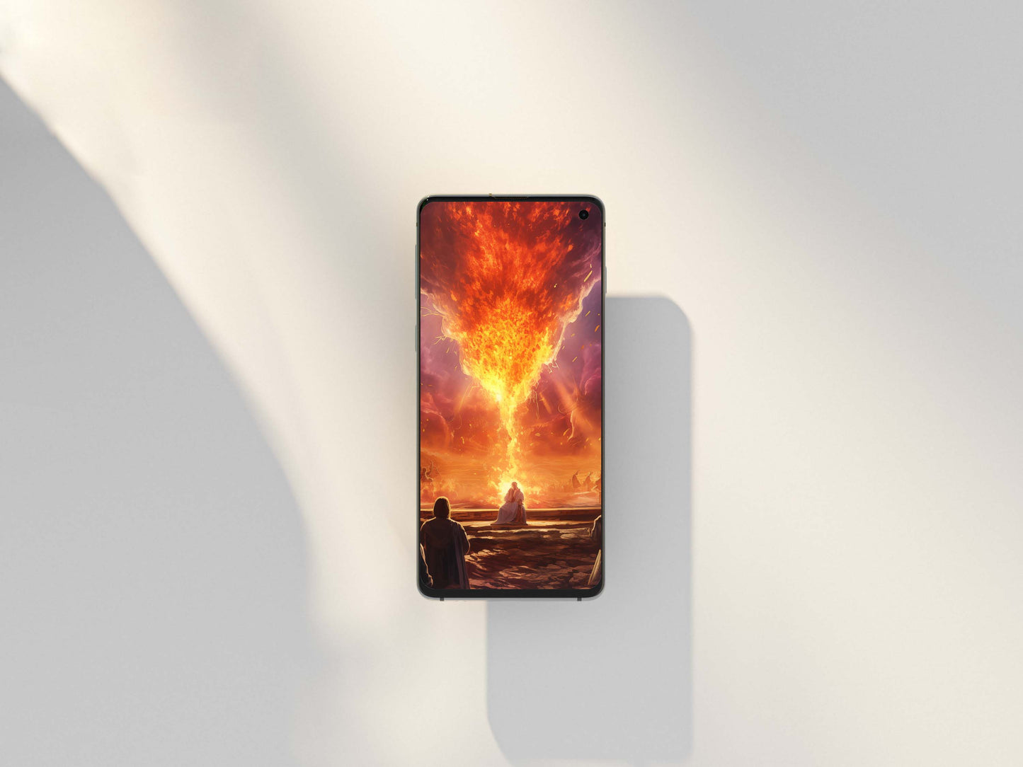 FIRE FELL / Digital Phone Wallpaper Instant Download